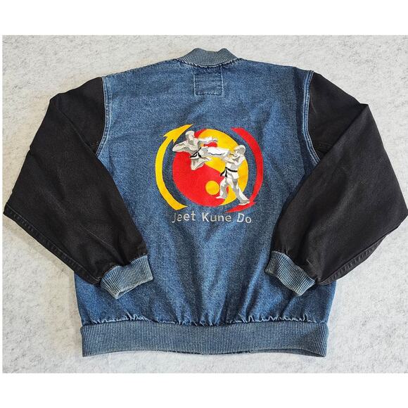 Rennoc Other - Vintage Rennoc Classic Varsity Denim Jean Jacket Jeet Kune Do, Mens Sz M